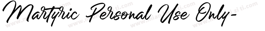 Martyric Personal Use Only字体转换